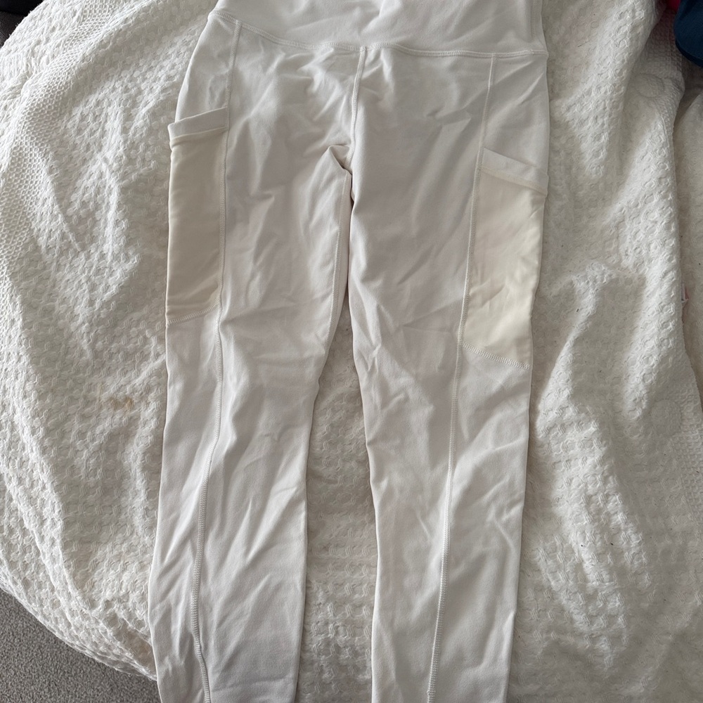 White powerhouse fabletics High-Waisted Leggings size medium